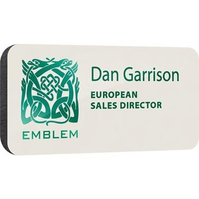 Picture of BESPOKE SPOT COLOUR PERSONALISED PLASTIC NAME BADGE