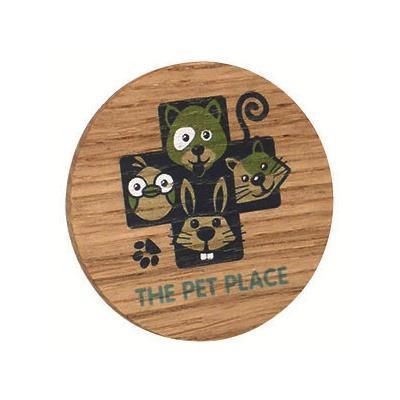 Picture of REAL WOOD PROMOTIONAL BADGE ENGRAVED