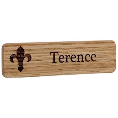 Picture of REAL WOOD PERSONALISED NAME BADGE