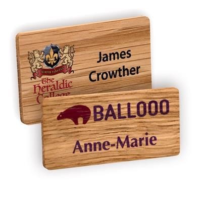 Picture of REAL WOOD PERSONALISED NAME BADGE