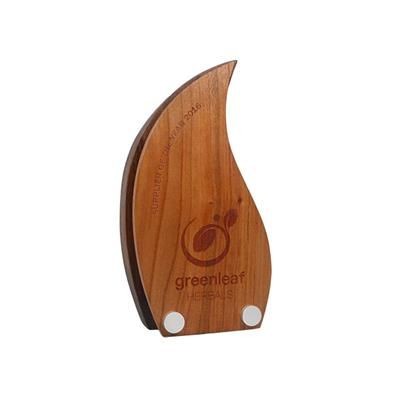 Picture of REAL WOOD BLOCK AWARD with Contrasting Wood Face Plate