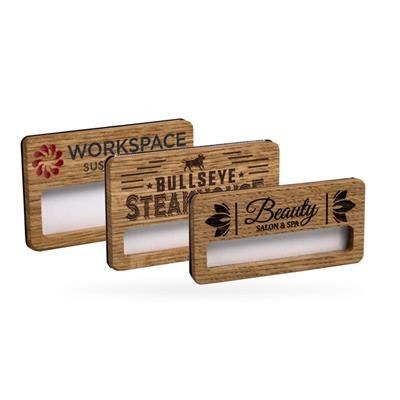 Picture of REUSABLE WOOD FACED WINDOW BADGE PRINTED