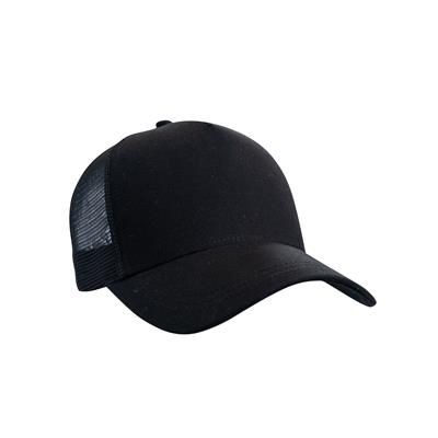 Picture of 5 PANEL COTTON TWILL TRUCKER BASEBALL CAP with Snap Closure.