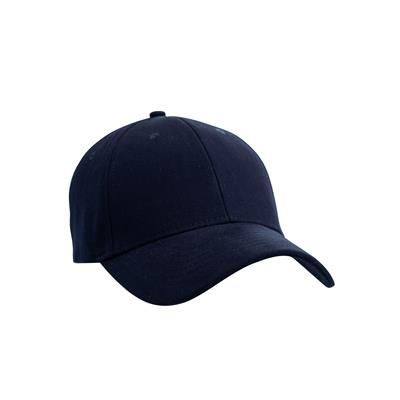 Picture of 6 PANEL POLY TWILL BASEBALL CAP with Velcro Closure.