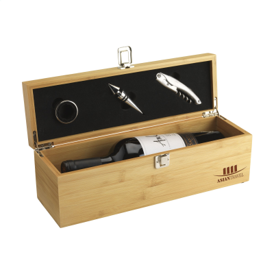 Picture of CHÂTEAU BAMBOO WINE GIFT SET in Wood