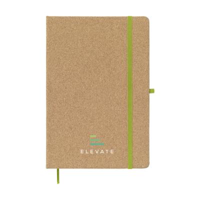 Picture of CORKNOTE A5 NOTE BOOK in Lime