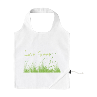 Picture of STRAWBERRY COTTON FOLDING BAG in White.