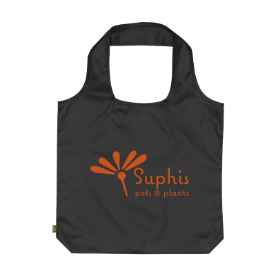 Picture of RPET SHOPPER FOLDING SHOPPER TOTE BAG in Black