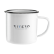 Picture of RETRO ENAMEL MUG 350 ML in White & Black