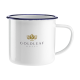 Picture of RETRO ENAMEL MUG 350 ML in White & Blue