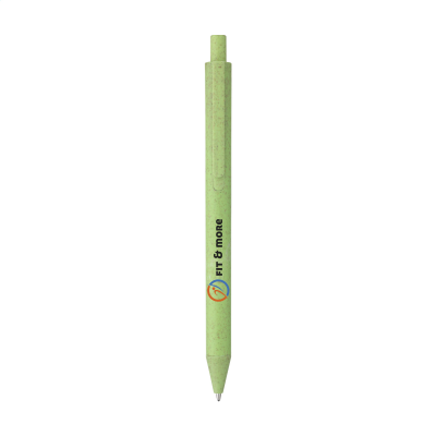 Picture of WHEAT-CYCLED WHEAT STRAW BALL PEN in Green.