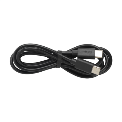 Picture of PHILIPS CABLE USB-C TO USB-C in Black.
