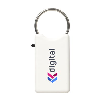Picture of SAFE GRS RECYCLED KEYRING in White