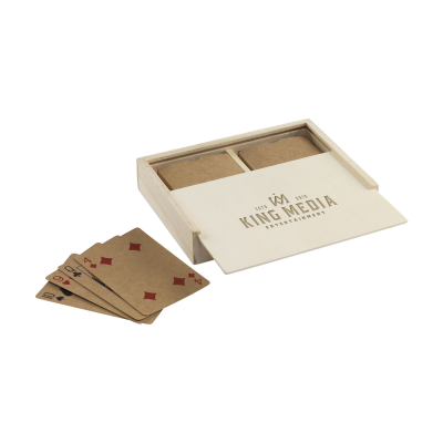Picture of RECYCLED PLAYING CARD PACK DOUBLE DECKS in Wood