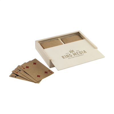 Picture of RECYCLED PLAYING CARD PACK DOUBLE DECKS in Wood.