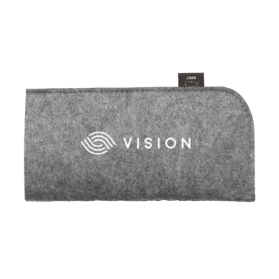 Picture of FELTRO RPET POUCH FOR GLASSES in Grey.