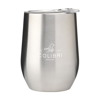 Picture of HUEVO RCS RECYCLED STEEL CUP 350 ML THERMO CUP in Silver.