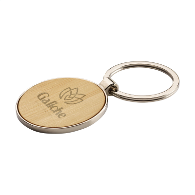 Picture of BAMBOO KEY CIRCLE KEYRING in Bamboo