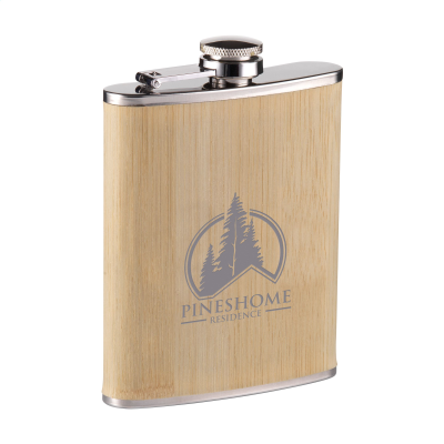 Picture of HIP FLASK BAMBOO 200 ML DRINK BOTTLE in Bamboo.