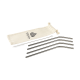 Picture of ECO RVS 4 PIECES ECO STRAW SET STAINLESS-STEEL STRAWS in Silver