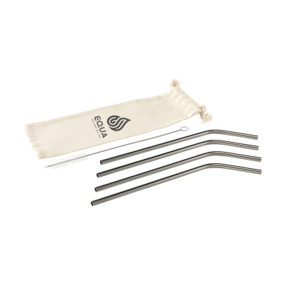 Picture of ECO RVS 4 PIECES ECO STRAW SET STAINLESS-STEEL STRAWS