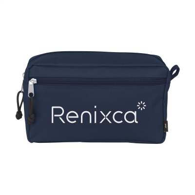 Picture of STACEY RPET TOILETRY BAG in Dark Blue