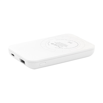 Picture of FORCE MAGNETIC RECYCLED CORDLESS POWERBANK 5000 in White