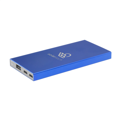 Picture of TECCO GRS RECYCLED ALUMINIUM METAL POWERBANK 5000 EXTERNAL CHARGER in Blue