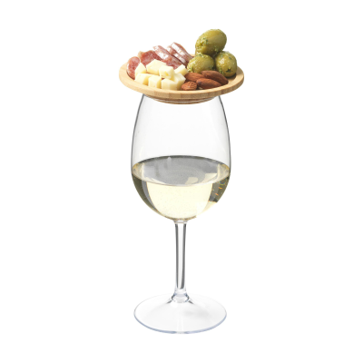 Picture of WOOOSH PICCOLO BAMBOO WINE GLASS TOPPER in Wood