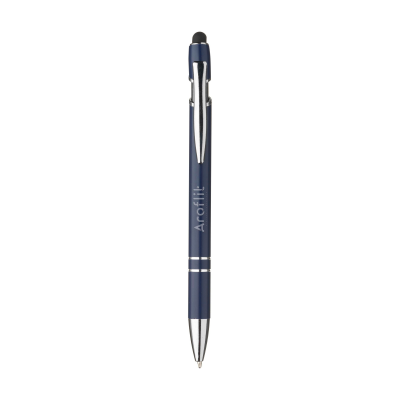 Picture of LUPA RCS RECYCLED ALUMINIUM METAL STYLUS PEN in Blue