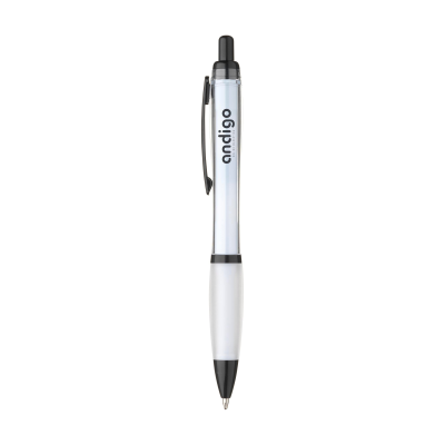 Picture of ATHOS TRANSBLACK RCS RECYCLED ABS PEN in White
