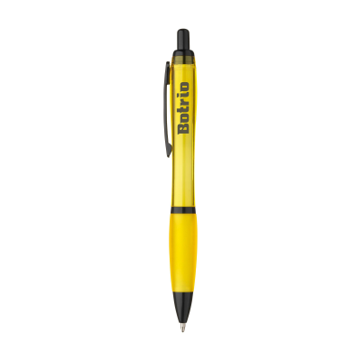 Picture of ATHOS TRANSBLACK RCS RECYCLED ABS PEN in Yellow