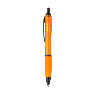 Picture of ATHOS TRANSBLACK RCS RECYCLED ABS PEN in Orange