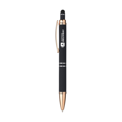 Picture of LUNA RCS RECYCLED ALUMINIUM METAL ROSE STYLUS PEN in Black