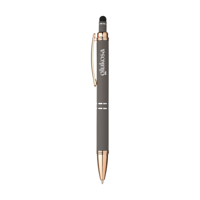 Picture of LUNA RCS RECYCLED ALUMINIUM METAL ROSE STYLUS PEN in Brown