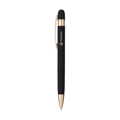 Picture of LUNOX RCS RECYCLED ALUMINIUM METAL SOFT TOUCH PEN in Black