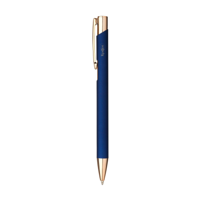 Picture of EBONY RCS RECYCLED ALUMINIUM METAL SOFT ROSE GOLD PEN in Blue