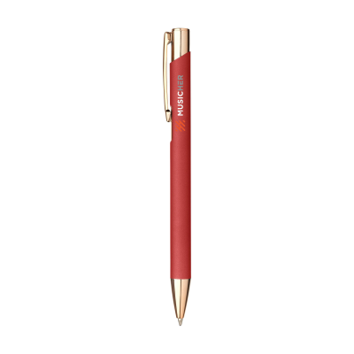 Picture of EBONY RCS RECYCLED ALUMINIUM METAL SOFT ROSE GOLD PEN in Red