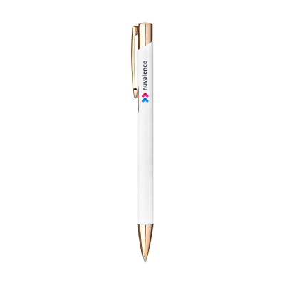 Picture of EBONY RCS RECYCLED ALUMINIUM METAL SOFT ROSE GOLD PEN in Silver