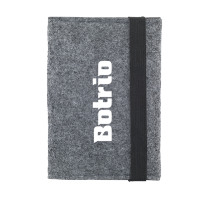 Picture of IDENTIFY GRS RPET FELT PASSPORT HOLDER in Grey.