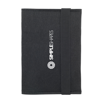 Picture of IDENTIFY GRS RPET FELT PASSPORT HOLDER in Black