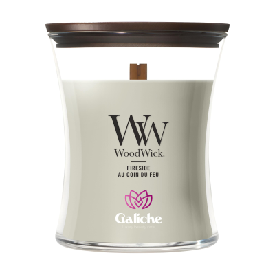 Picture of WOODWICK FIRESIDE MEDIUM CANDLE in Grey