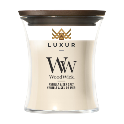 Picture of WOODWICK VANILLA & SEA SALT MINI CANDLE in Pink