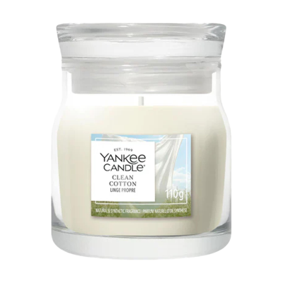 Picture of YANKEE CANDLE CLEAN COTTON SMALL JAR in White