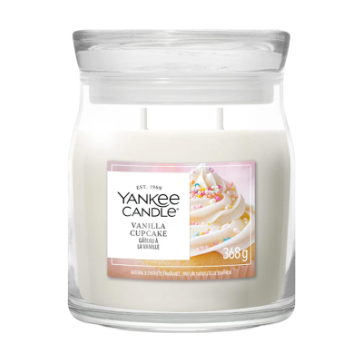 Picture of YANKEE CANDLE VANILLA CUPCAKE MEDIUM JAR in Yellow