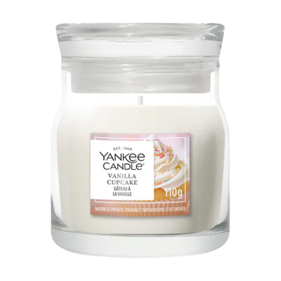 Picture of YANKEE CANDLE VANILLA CUPCAKE SMALL JAR in Yellow