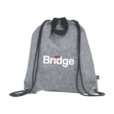 Picture of RPET FELT PROMOBAG PLUS BACKPACK RUCKSACK in Grey.