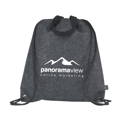 Picture of RPET FELT PROMOBAG PLUS BACKPACK RUCKSACK in Dark Grey.