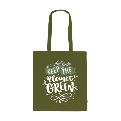 Picture of ORGANIC COTTON SHOPPER (140 G & M²) BAG in Olivegreen