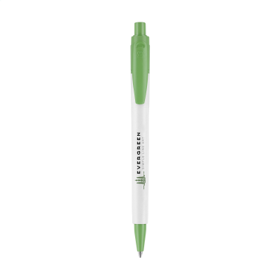 Picture of STILOLINEA BARON 03 RECYCLED PEN in White & Light Green.